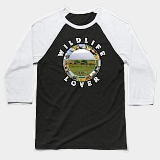 Wildlife Lover Elephant Mountain Baseball T-Shirt